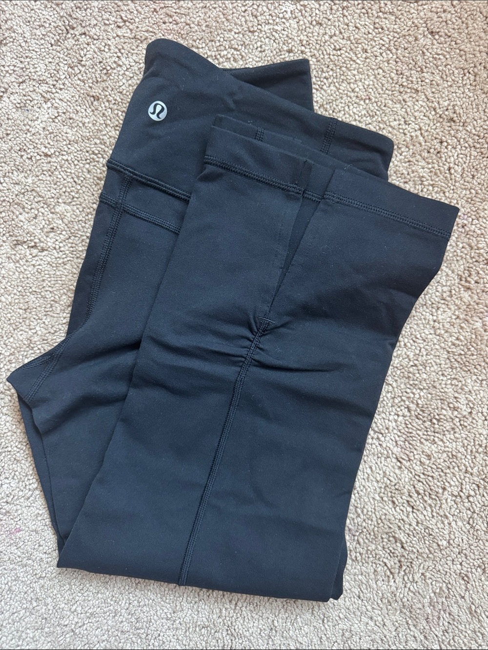 lululemon athletica Black Cropped Leggings with Subtle Logo - Picture 5 of 9